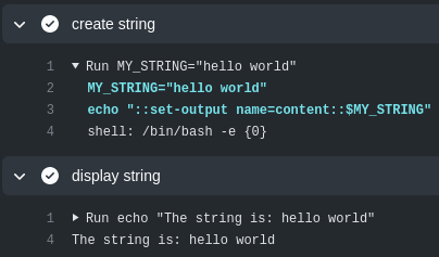 Single line output from GitHub Actions