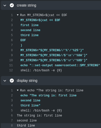 Failed multiline output from GitHub Actions
