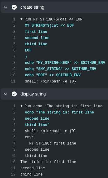 Failed multiline output from GitHub Actions
